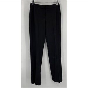 Lafayette 148 Barrow flat front wool stretch trousers pants black straight leg 2